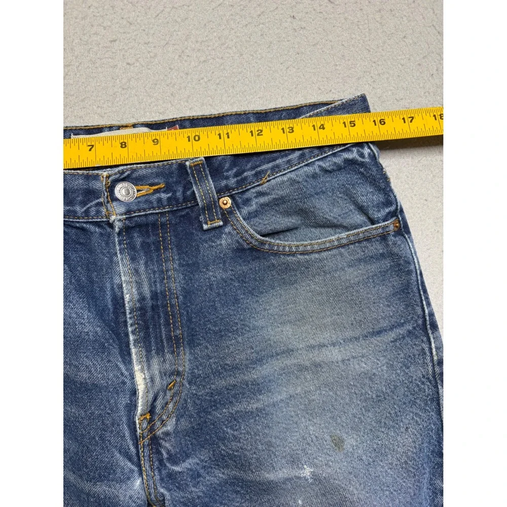 Levi's Jeans Mens 32x30 Blue 505 Regular Fit Distressed Faded Y2K Denim Pants